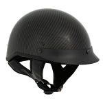Milwaukee Helmets MPH9723DOT Carbon Like Black Half Helmet with Drop Down Sun Visor - Image 8