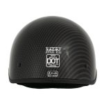 Milwaukee Helmets MPH9723DOT Carbon Like Black Half Helmet with Drop Down Sun Visor - Image 2
