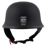 Milwaukee Helmets MPH9740DOT Motorrad DOT German Style Matte Black Half Face Motorcycle Helmet Biker - Image 2