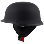 Milwaukee Helmets MPH9740DOT Motorrad DOT German Style Matte Black Half Face Motorcycle Helmet Biker - Image 7