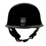 Milwaukee Helmets MPH9741DOT Motorrad DOT German Style Gloss Black Half Face Motorcycle Helmet Biker - Image 2