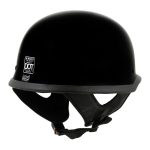 Milwaukee Helmets MPH9741DOT Motorrad DOT German Style Gloss Black Half Face Motorcycle Helmet Biker - Image 9
