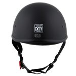 Milwaukee Helmets Polo Style Matte Black Motorcycle Half Face Helmet DOT Approved MPH9750DOT - Image 2