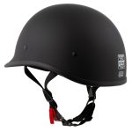 Milwaukee Helmets Polo Style Matte Black Motorcycle Half Face Helmet DOT Approved MPH9750DOT - Image 8
