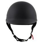 Milwaukee Helmets Polo Style Matte Black Motorcycle Half Face Helmet DOT Approved MPH9750DOT - Image 10
