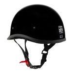 Milwaukee Helmets MPH9751DOT Polo Style DOT Gloss Black Motorcycle Half Face Helmet Biker - Image 9