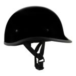 Milwaukee Helmets MPH9751DOT Polo Style DOT Gloss Black Motorcycle Half Face Helmet Biker - Image 6