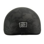 Milwaukee Helmets MPH9771DOT Skull Graphics Americas Smallest Matte Black Half Helmet - Image 6
