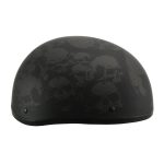 Milwaukee Helmets MPH9771DOT Skull Graphics Americas Smallest Matte Black Half Helmet - Image 7