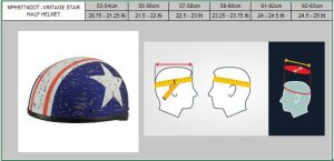 Milwaukee Performance Helmets MPH9774DOT Vintage Star DOT Half Face Helmet - Image 5