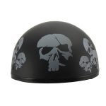 Milwaukee Helmets MPH9876N Novelty Punished Skulls Matte Black Half Helmet - Image 6