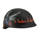 Milwaukee Helmets MPH9778 Matte Black Grim Reaper DOT Half Helmet - Image 6