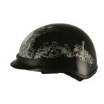 Milwaukee Helmets MPH9779 Black ‘Silver Skull’ DOT Half Helmet - Image 9
