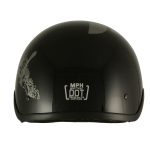 Milwaukee Helmets MPH9779 Black ‘Silver Skull’ DOT Half Helmet - Image 7