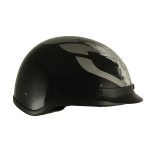 Milwaukee Helmets MPH9779 Black ‘Silver Skull’ DOT Half Helmet - Image 5