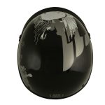 Milwaukee Helmets MPH9779 Black ‘Silver Skull’ DOT Half Helmet - Image 2