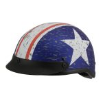 Milwaukee Helmets MPH9781 Black ‘Vintage Star’ DOT Half Helmet