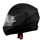 Milwaukee Performance Helmets MPH9803DOT Ionized Matte Black Advanced Modular Motorcycle Helmet w/ Drop Down Visor - Image 10