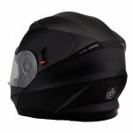 Milwaukee Performance Helmets MPH9803DOT Ionized Matte Black Advanced Modular Motorcycle Helmet w/ Drop Down Visor - Image 11