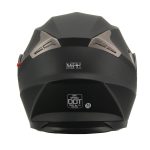 Milwaukee Performance Helmets MPH9804DOT Matte Black Modular Racing Helmet w/ Drop Down Visor - Image 3