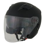 Milwaukee Performance Helmets MPH9805DOT Shift Open Face 3/4 Matte Black Helmet Biker w/ Drop Down Visor - Image 8