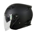 Milwaukee Performance Helmets MPH9805DOT Shift Open Face 3/4 Matte Black Helmet Biker w/ Drop Down Visor - Image 9
