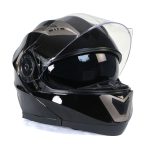 Milwaukee Helmets MPH9806DOT Ionized Gloss Black Advanced Motorcycle Modular Helmet Biker w/ Drop Down Visor - Image 18