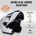 Milwaukee Helmets MPH9807DOT ‘Ionized’ Gloss White Modular Helmet for Men and Women Biker w/ MP7922FMSET Heated Balaclava Bundle - Image 6