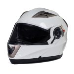Milwaukee Helmets MPH9807DOT Ionized Gloss White Advanced Motorcycle Modular Helmet Biker w/ Drop Down Visor - Image 17