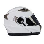 Milwaukee Helmets MPH9807DOT Ionized Gloss White Advanced Motorcycle Modular Helmet Biker w/ Drop Down Visor - Image 14