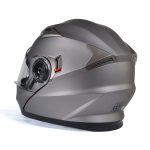 Milwaukee Helmets MPH9808DOT Ionized Silver Advanced Motorcycle Modular Helmet Biker w/ Drop Down Visor - Image 12