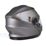 Milwaukee Helmets MPH9808DOT Ionized Silver Advanced Motorcycle Modular Helmet Biker w/ Drop Down Visor - Image 14