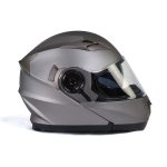 Milwaukee Helmets MPH9808DOT Ionized Silver Advanced Motorcycle Modular Helmet Biker w/ Drop Down Visor - Image 15