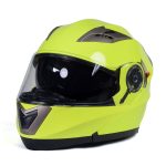 Milwaukee Helmets MPH9809DOT Ionized Neon Yellow Advanced Motorcycle Modular Helmet Biker w/ Drop Down Visor - Image 18