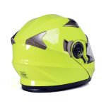 Milwaukee Helmets MPH9809DOT Ionized Neon Yellow Advanced Motorcycle Modular Helmet Biker w/ Drop Down Visor - Image 14