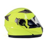 Milwaukee Helmets MPH9809DOT Ionized Neon Yellow Advanced Motorcycle Modular Helmet Biker w/ Drop Down Visor - Image 15