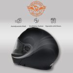 Milwaukee Helmets MPH9812DOT Flat Black Menace Advanced Motorcycle Modular Helmet Biker w/ Drop Down Visor - Image 6