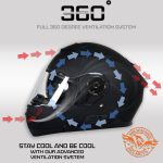 Milwaukee Helmets Breeze Flat Black Advanced Motorcycle Modular Helmet w/ Drop Down Visor DOT Approved MPH9814DOT - Image 4