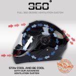 Milwaukee Helmets MPH9815DOT Breeze Gloss Black Advanced Motorcycle Modular Helmet Biker w/ Drop Down Visor - Image 4