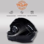 Milwaukee Helmets MPH9815DOT Breeze Gloss Black Advanced Motorcycle Modular Helmet Biker w/ Drop Down Visor - Image 6