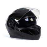 Milwaukee Helmets MPH9815DOT Breeze Gloss Black Advanced Motorcycle Modular Helmet Biker w/ Drop Down Visor - Image 8