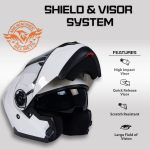 Milwaukee Helmets MPH9816DOT ‘Breeze’ White Modular Helmet for Men and Women Biker w/ MP7922FMSET Heated Balaclava Bundle - Image 6