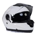 Milwaukee Helmets MPH9816DOT Breeze White Advanced Motorcycle Modular Helmet Biker w/ Drop Down Visor - Image 17