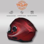 Milwaukee Helmets MPH9817DOT Breeze Red Advanced Motorcycle Modular Helmet Biker w/ Drop Down Visor - Image 6
