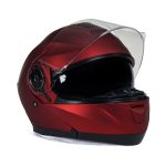 Milwaukee Helmets MPH9817DOT Breeze Red Advanced Motorcycle Modular Helmet Biker w/ Drop Down Visor - Image 8