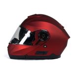 Milwaukee Helmets MPH9817DOT Breeze Red Advanced Motorcycle Modular Helmet Biker w/ Drop Down Visor - Image 11