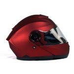 Milwaukee Helmets MPH9817DOT Breeze Red Advanced Motorcycle Modular Helmet Biker w/ Drop Down Visor - Image 17