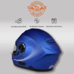 Milwaukee Helmets MPH9818DOT Breeze Blue Advanced Motorcycle Modular Helmet Biker w/ Drop Down Visor - Image 6