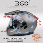 Milwaukee Helmets Silver Ominous Dual Sport Advanced Motorcycle Modular Helmet Biker DOT Approved MPH9822DOT - Image 4