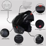 Milwaukee Helmets Gloss Black Ominous Dual Sport Advanced Motorcycle Modular Helmet DOT Approved MPH9821DOT - Image 2